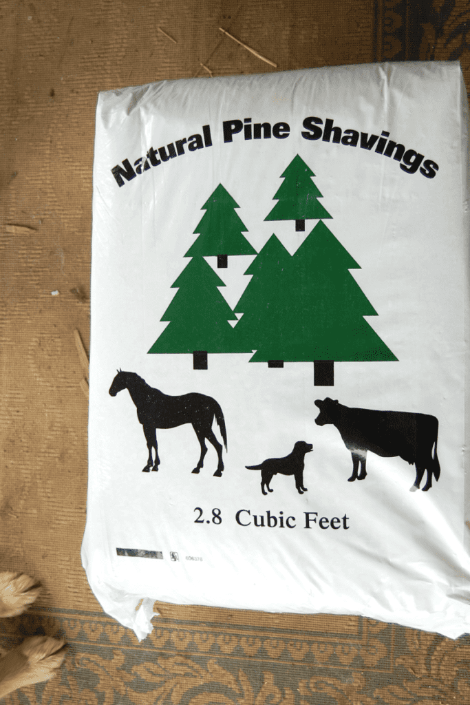 bag of pine shavings
